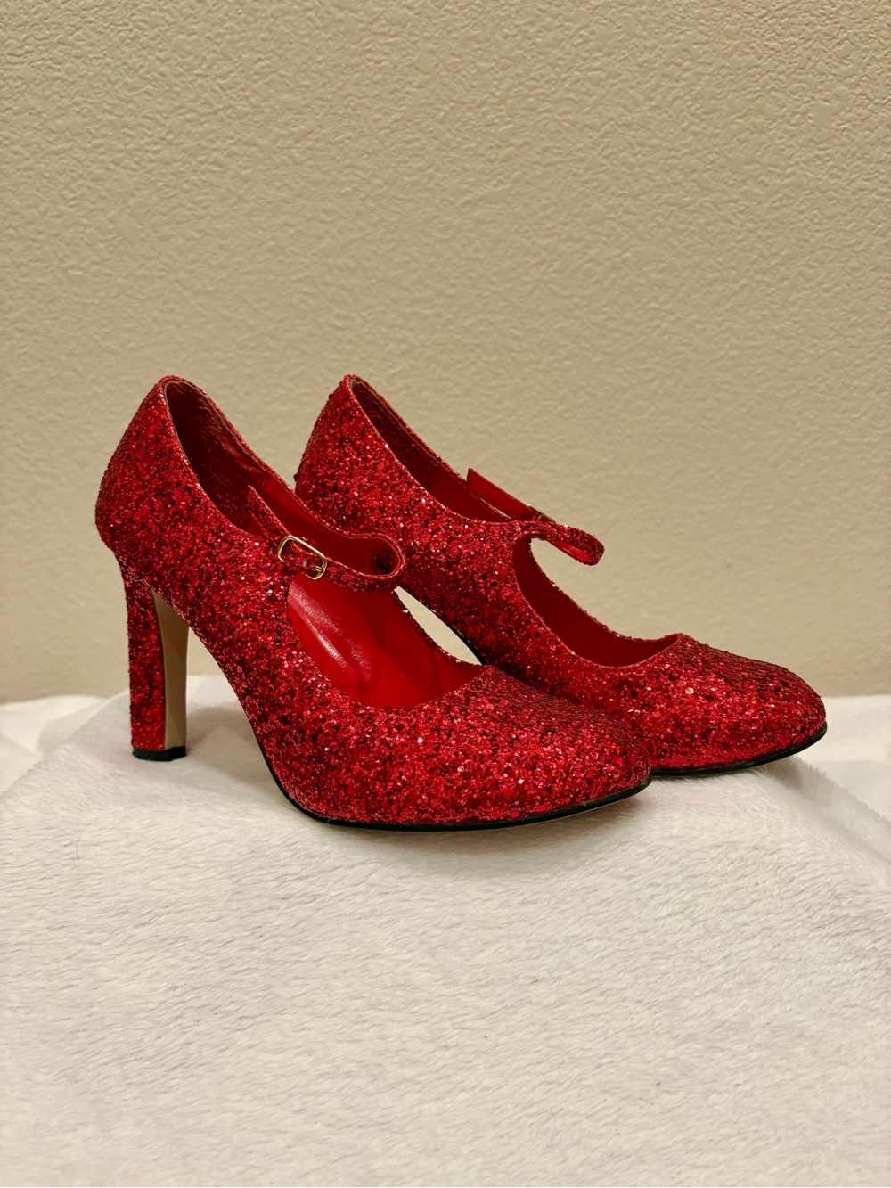 👠 Pierre Silber Red Glitter "Ruby Red Slippers"